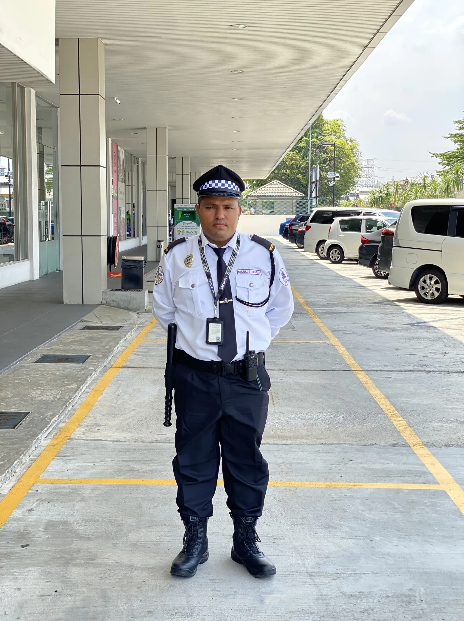 Security guard at a facility