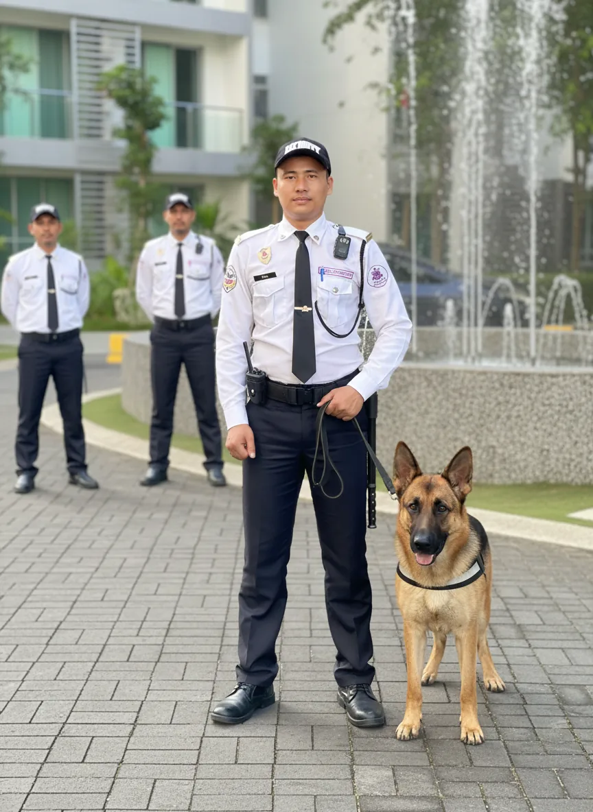 Security guard with K9 unit